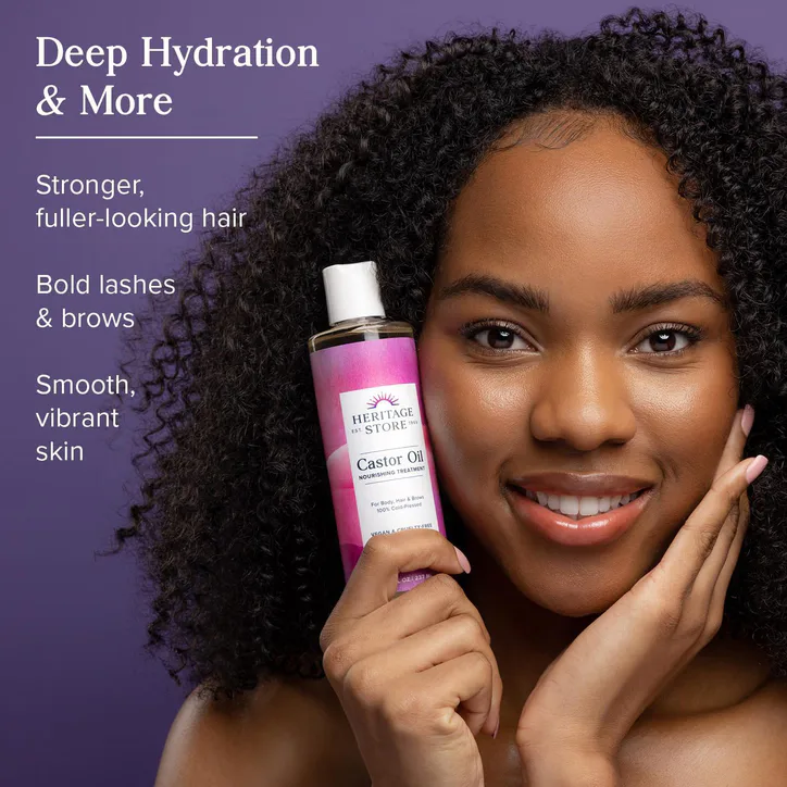 Heritage Store Castor Oil, Hair & Skin Care - 118ml, additional product view 2