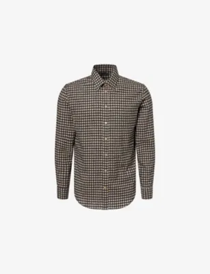 EMPORIO ARMANI Gingham Flannel Cotton-Blend Shirt