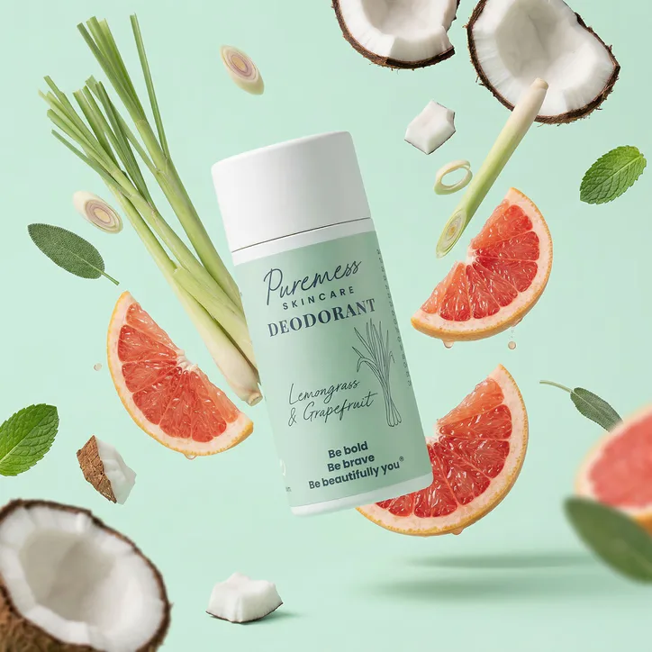 Puremess Skincare Natural Deodorant 70g - Lemongrass & Grapefruit detail 3