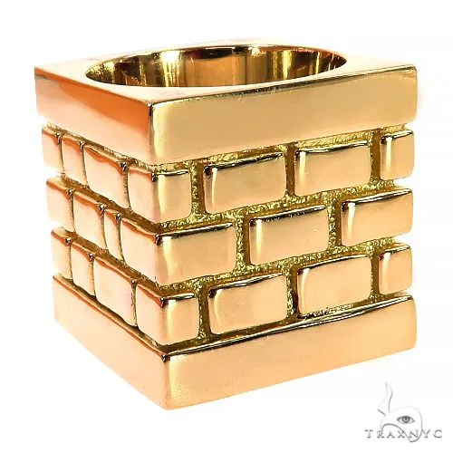 RINA - For Him CUSTOM 18K Gold Brick City Ring 68725 in Rose Gold / 10 – Ring