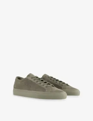 COMMON PROJECTS Achilles Premium Suede Trainers - 11 in MOSS SUEDE, additional product view 3