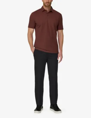 BOGGI MILANO Tapered-Leg Mid-Rise Stretch-Woven Trousers detail 2