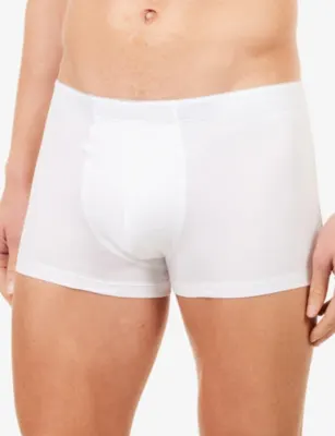 HANRO Basic slim-fit cotton-blend trunks detail 3