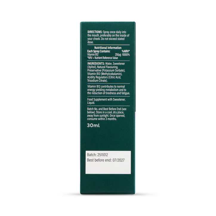 For Him B12 250ug Blackcurrant Flavour 30ml Spray, additional product view 3