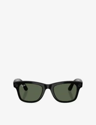 RAY-BAN META RW4012 Wayfarer Square-Frame Injected Meta AI Glasses in BLACK – Mens | Sunglasses | Wayfarer