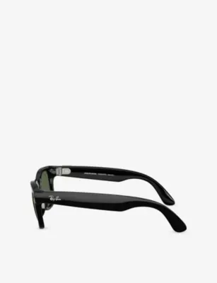 RAY-BAN META RW4012 Wayfarer Square-Frame Injected Meta AI Glasses in BLACK, additional product view 3