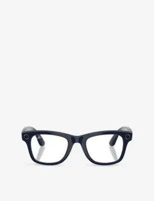 RAY-BAN META RW4012 Wayfarer Square-Frame Injected Meta AI Glasses in BLUE – Mens | Sunglasses | Wayfarer