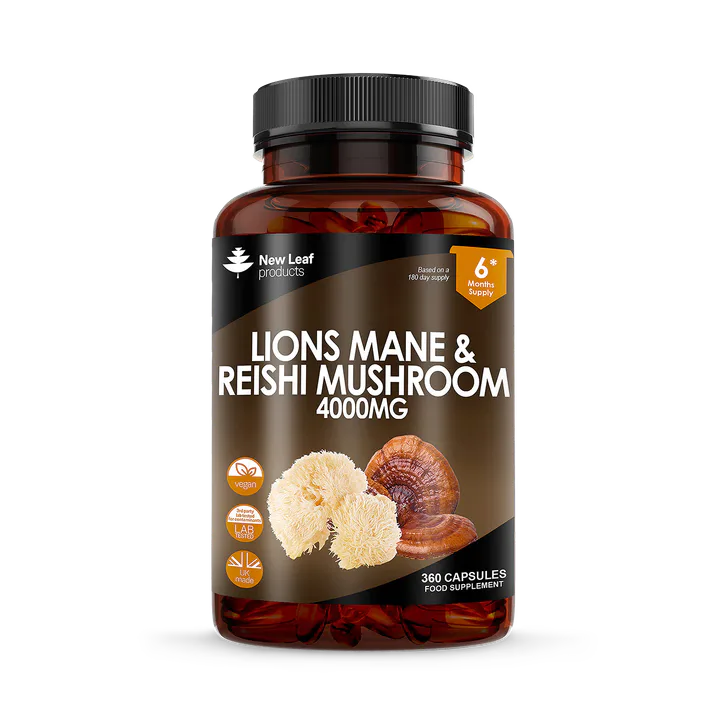 New Leaf Products Lions Mane & Reishi Mushroom 360 Capsules