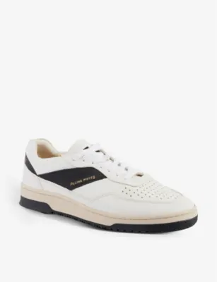 FILLING PIECES Ace Spin leather low-top trainers - EUR 43 / 9 UK MEN in WHITE/BLK, additional product view 3