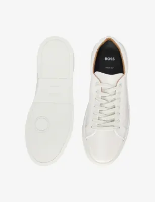 BOSS Branded Low-Top Leather Trainers - EUR 43 / 9 UK MEN detail 3