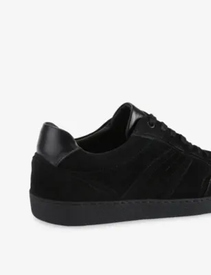 KURT GEIGER LONDON Lloyd Drench Suede Trainers - EUR 42 / 8 UK MEN in BLACK, additional product view 3