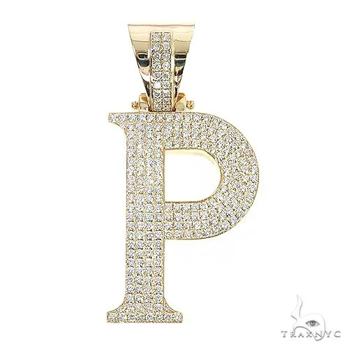 RINA - For Him CUSTOM 14K Gold Custom Made 'P' Pendant 66656 in Rose Gold – Pendant