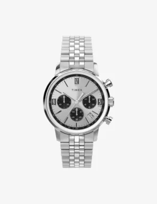 TIMEX TW2W10400 Marlin Chronograph Tachymeter Stainless-Steel Quartz Bracelet Watch