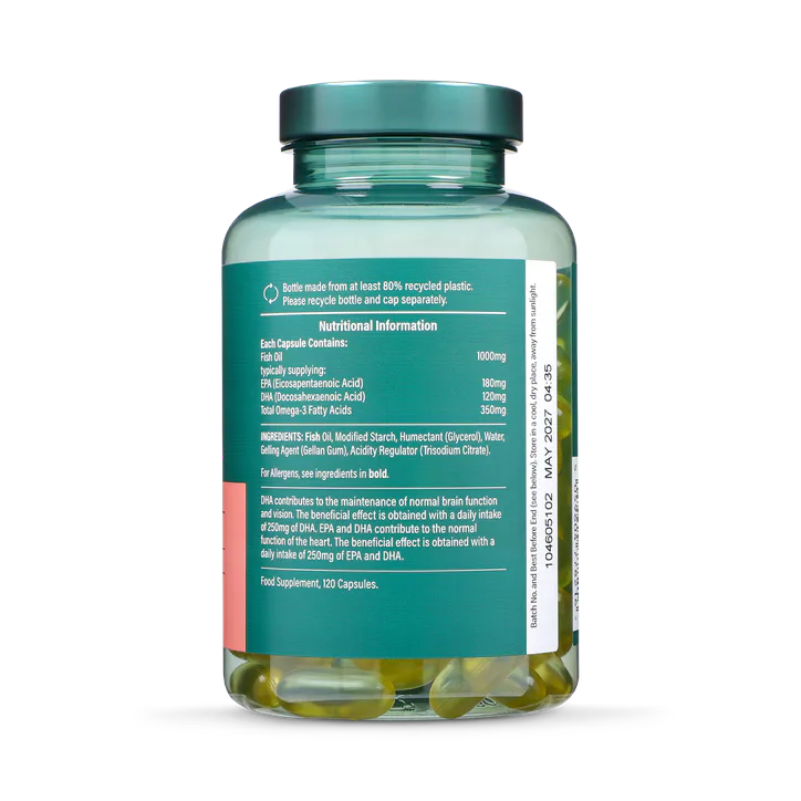 For Him Enteric Coated Omega 3 Fish Oil 1000mg 120 Capsules, additional product view 2