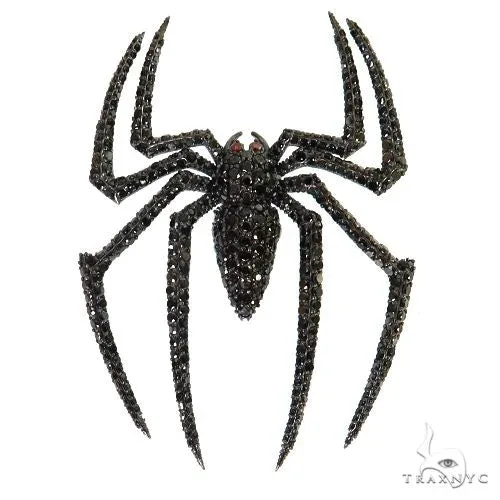 RINA - For Him CUSTOM Black Diamond Spider Logo Pendant 69453 in Rose Gold – Pendant