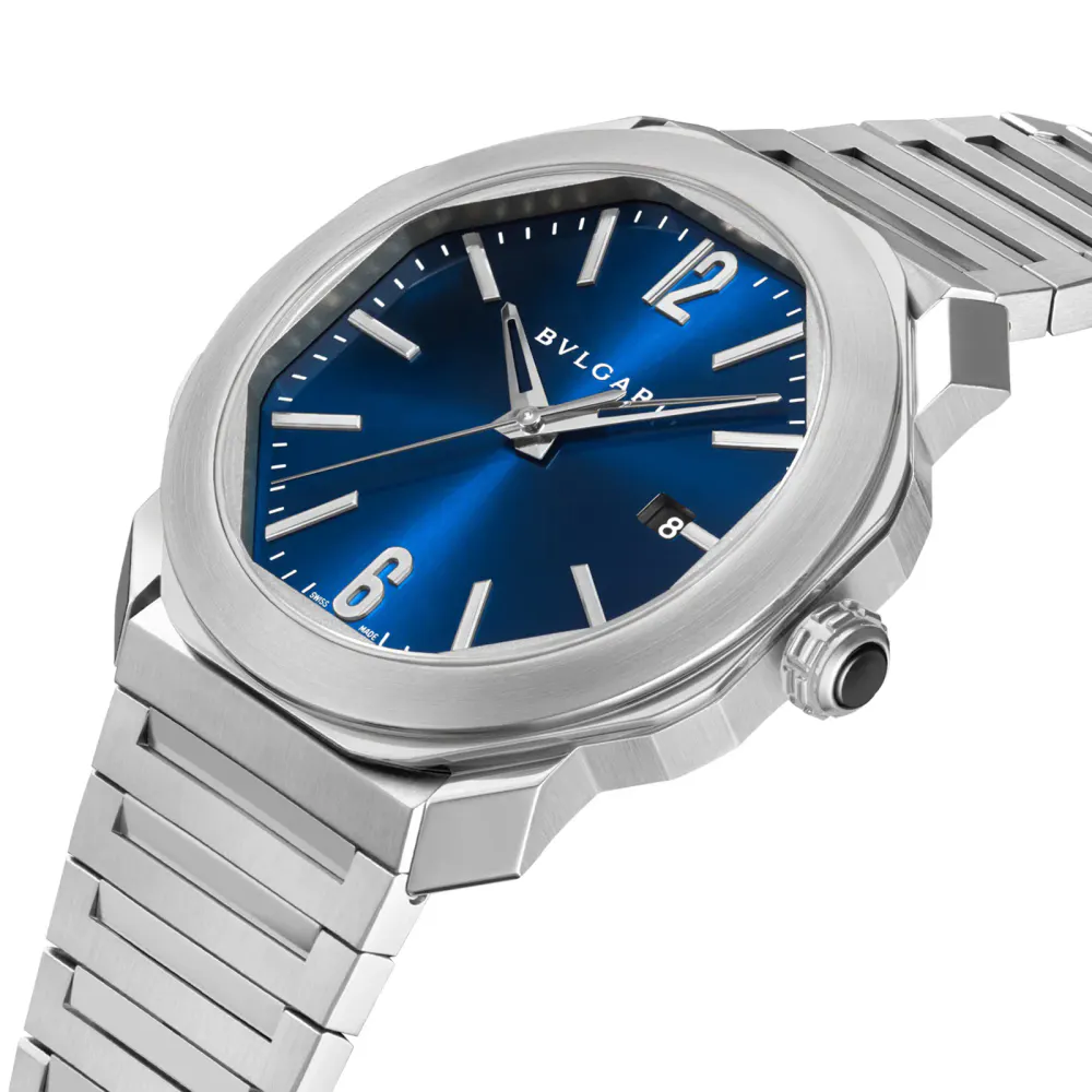 Bvlgari Stainless Steel Octo Roma 41mm Blue Dial Gents Watch detail 2