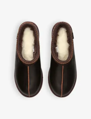 UGG Tasman branded leather slippers - EUR 41 / 7 UK MEN in BROWN/OTH, additional product view 2
