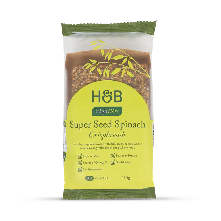 For Him High Fibre Super Seed Spinach Crispbreads 170g