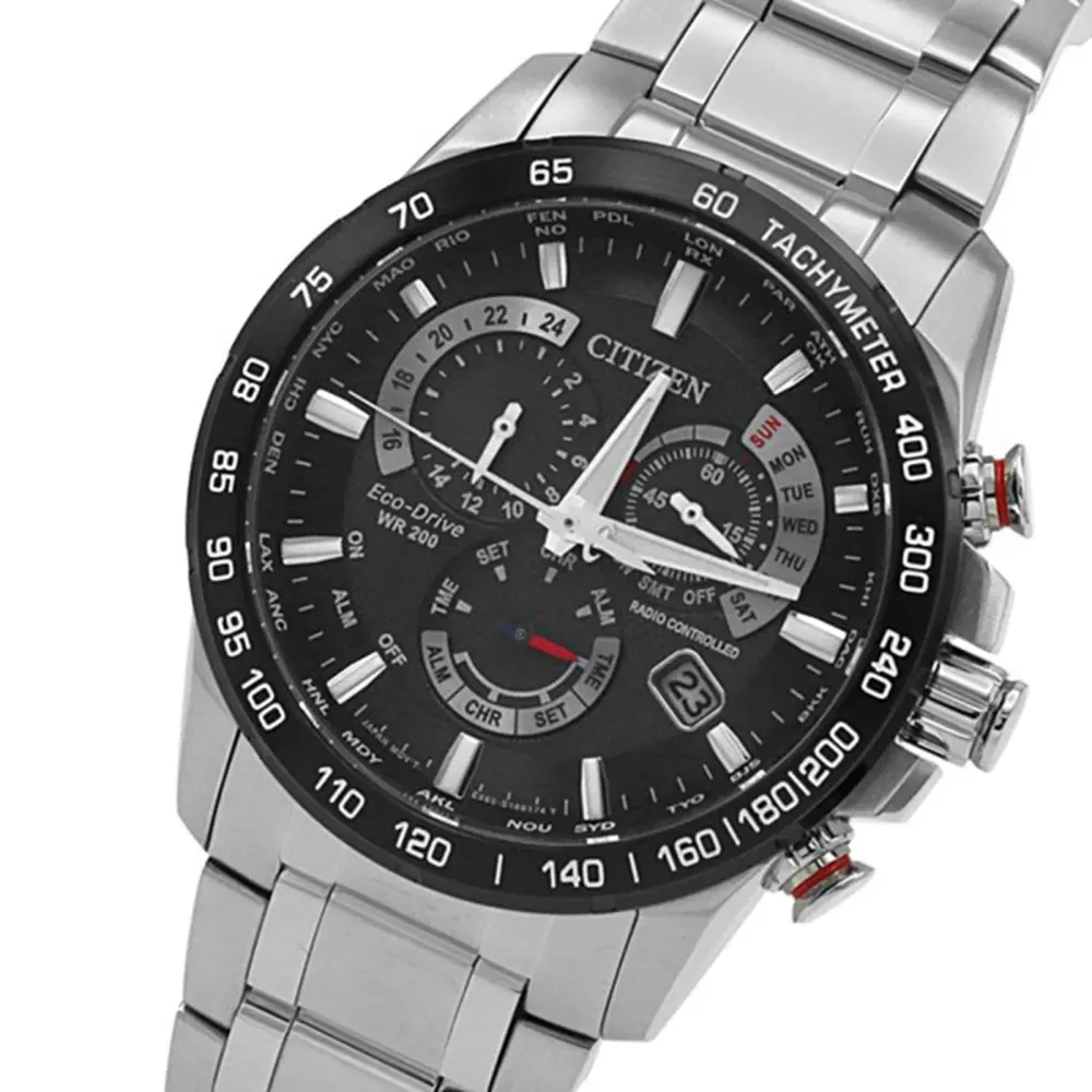 Citizen Eco-Drive Gents Perpetual Chrono A.T Watch in Black, additional product view 2