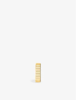 BOUCHERON Quatre Grosgrain 18ct yellow-gold single clip-on earring