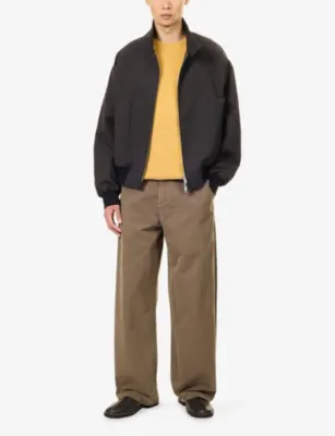AGOLDE Warrick Relaxed-Fit Cotton Trousers in Rockwell (md Khaki), additional product view 2