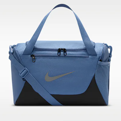 Nike Brasilia Training Duffel Bag (Extra Small, 24L) - Indigo Storm/Black/Reflect Silver