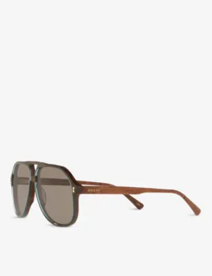 GUCCI GG1042S aviator-frame acetate sunglasses detail 3