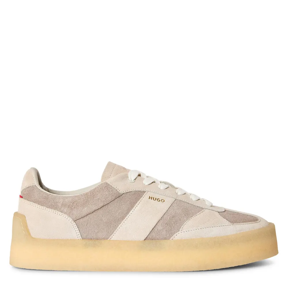 Hugo Mens HUGO Low-Top Suede Trainers with Rubber Sole (Prodigy) in Light Grey 053 – Footwear