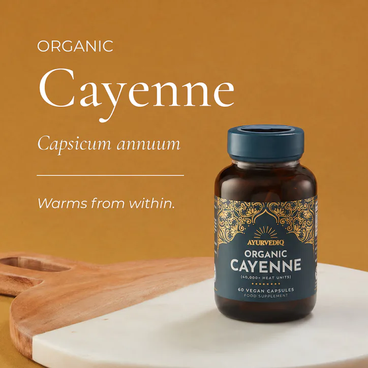 Ayurvediq Organic Cayenne Pepper - 60 Capsules, additional product view 3