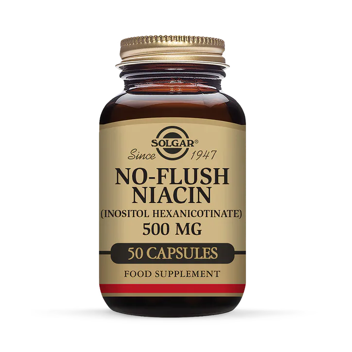 Solgar No-Flush Niacin 500mg 50 Vegi Capsules