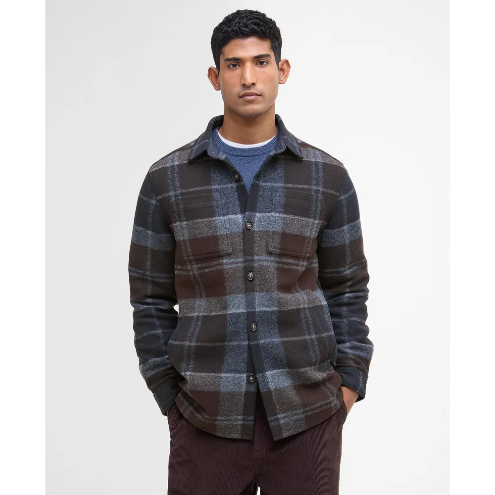 Barbour Men's Chapter Check Long Sleeve 4 Pockets Overshirt detail 2