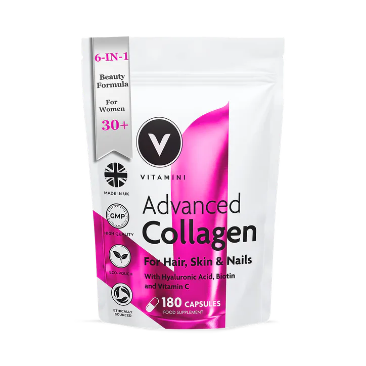 VITAMINI Hydrolysed Marine Collagen with Vitamin C & Hyaluronic Acid 180 Capsules