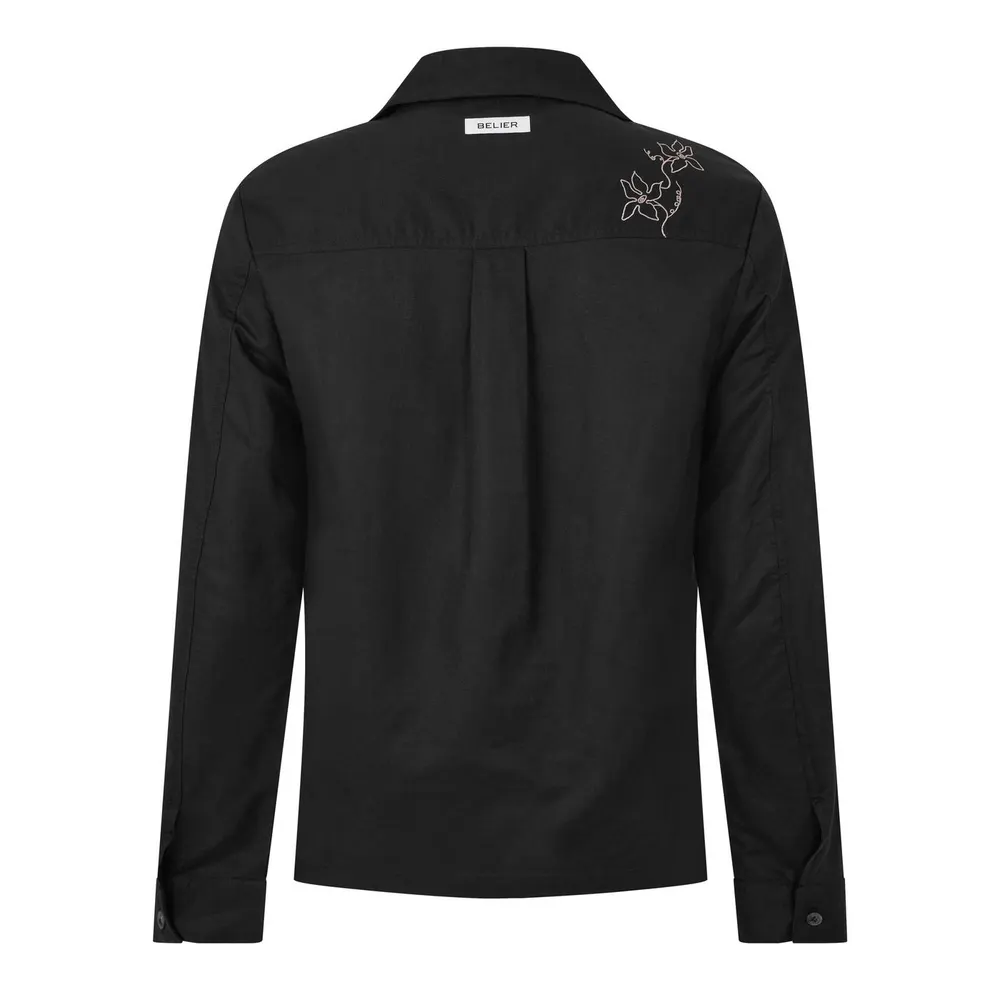 BELIER BELIER Emb Lin Shirt Sn63 detail 2