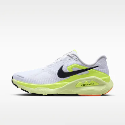 Nike Structure Plus Men's Road Running Shoes - White/Pure Platinum/Volt/Black