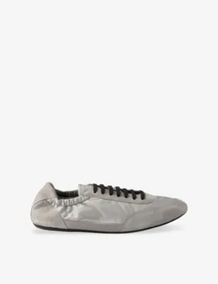 PRADA Collapse Re-Nylon and Suede Low-Top Trainers - LIGHT BLUE - EUR 44.5 / 10.5 UK MEN in GREY – Mens | Trainers | Lace up trainers