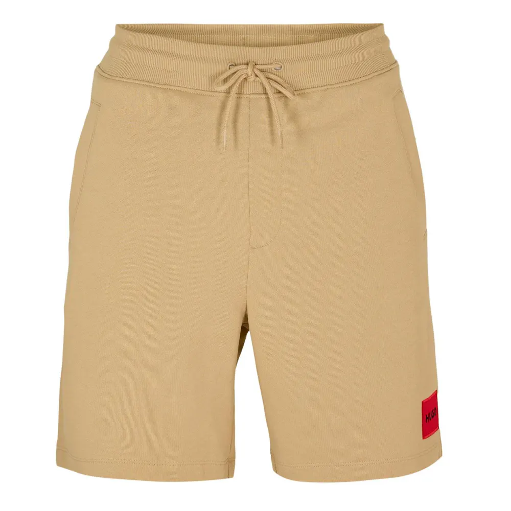 Hugo Mens HUGO Jogger Fleece Shorts with Logo Detail - Soft Cotton-Blend Jersey