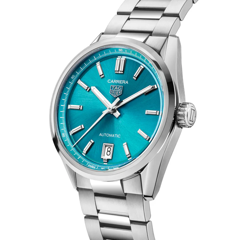 TAG Heuer Carrera Date 36mm Unisex Watch Turquoise in Turquoise, additional product view 2