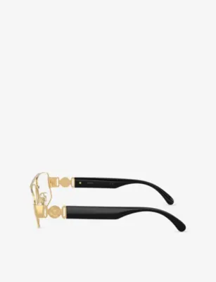 VERSACE VE1317 Rectangle-Frame Metal Sunglasses detail 2