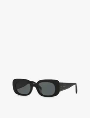 CELINE CL000476 BOLD 3 DOTS CL40287U Rectangle-Frame Acetate Sunglasses in BLACK, additional product view 2
