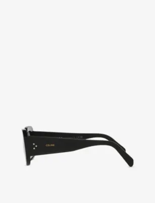 CELINE CL000476 BOLD 3 DOTS CL40287U Rectangle-Frame Acetate Sunglasses in BLACK, additional product view 3