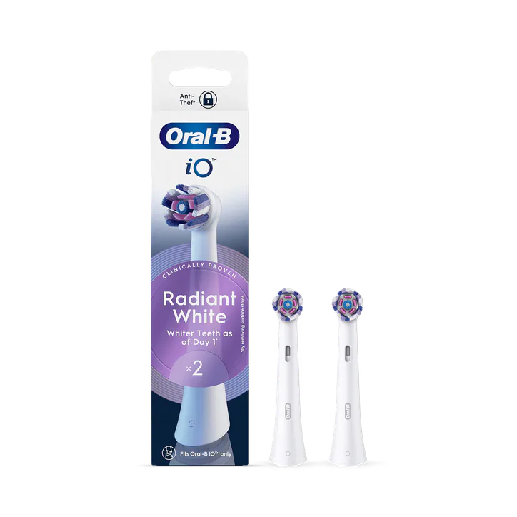 ORAL-B iO Series Radiant White, Original Brush Heads for Teeth Whitening , 2