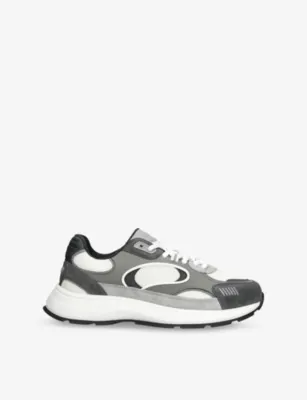 ARNE Circuit Mesh and Leather Low-Top Trainers - EUR 40 / 6 UK MEN in GREY MID – Mens | Trainers | Lace up trainers