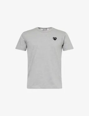 COMME DES GARCONS PLAY Crewneck Embroidered-Logo Cotton T-shirt