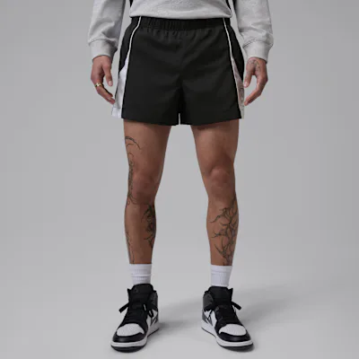 Jordan Brooklyn Men's 4" Shortie Shorts - Black/White/White/Metallic Silver