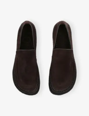 LOEWE Rio Suede And Raffia Loafers - EUR 42 / 8 UK MEN in DARK BROWN, additional product view 2
