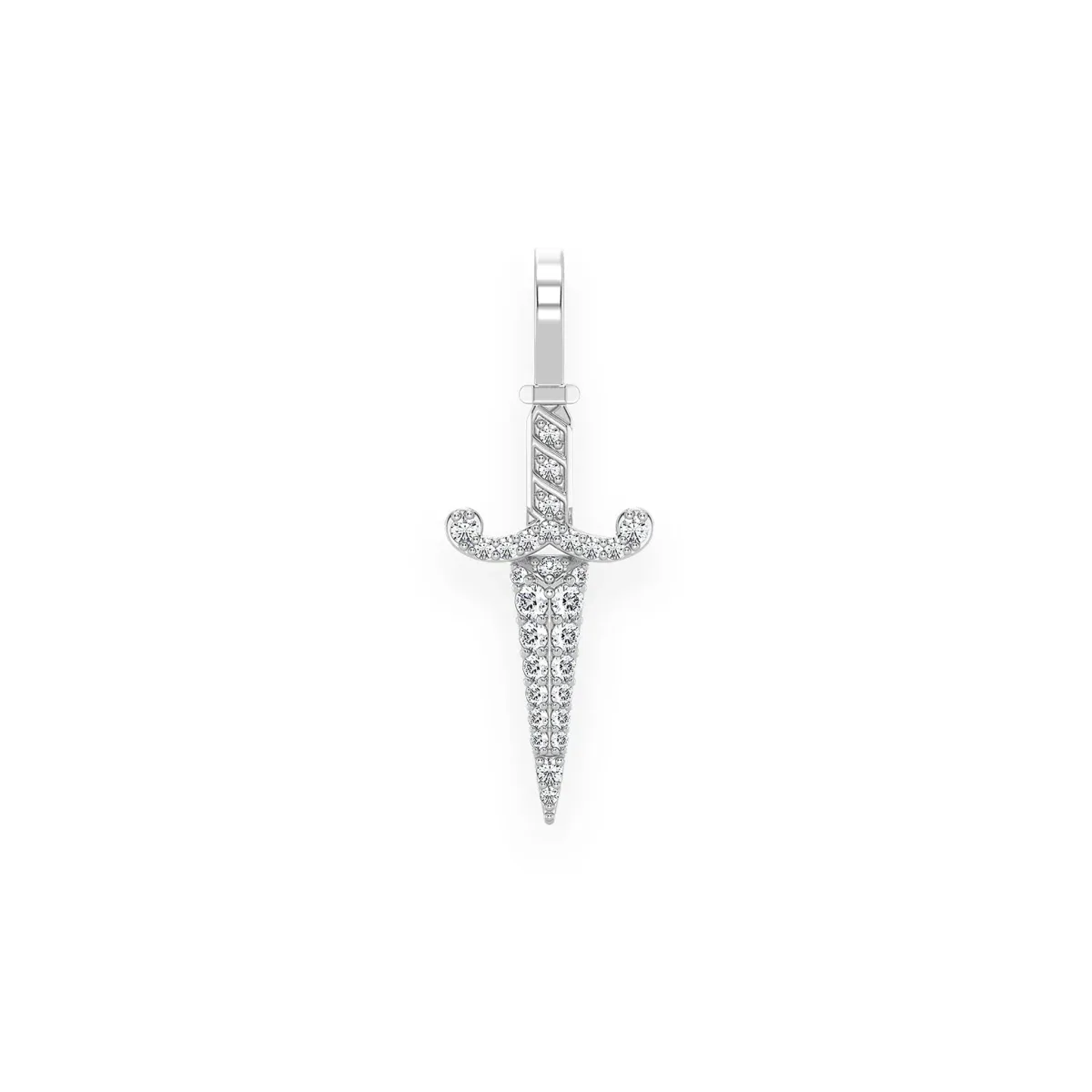 For Him Dagger Pendant in 0.20ctw / White Gold – Pendant