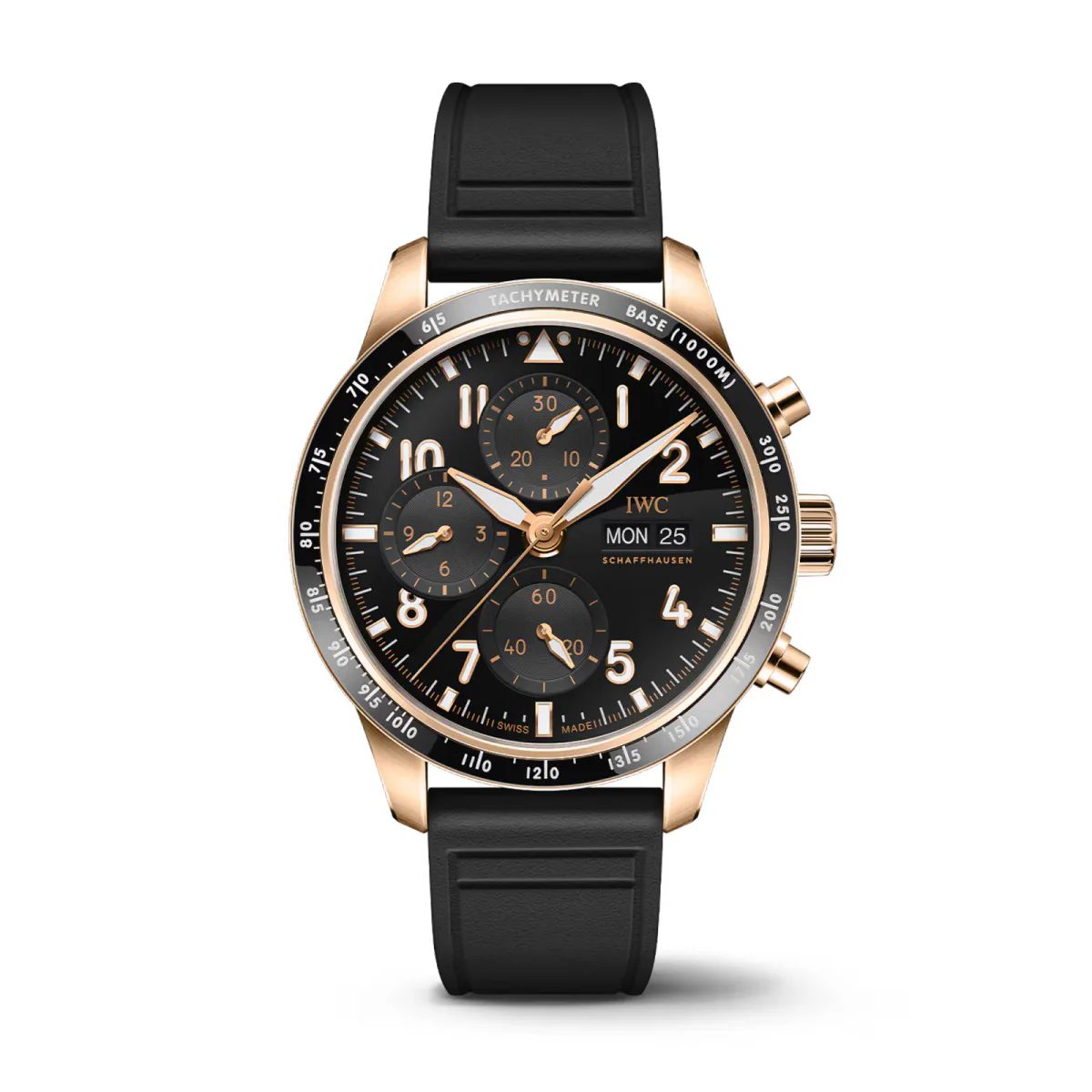IWC Pilot's Performance Chronograph 41mm Mens Watch Black Rubber
