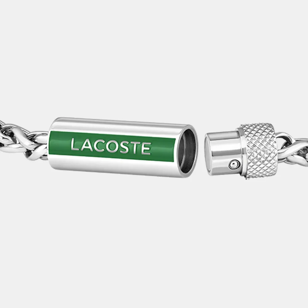 Lacoste Lacoste Mens Spelt Stainless Steel Bracelet detail 2
