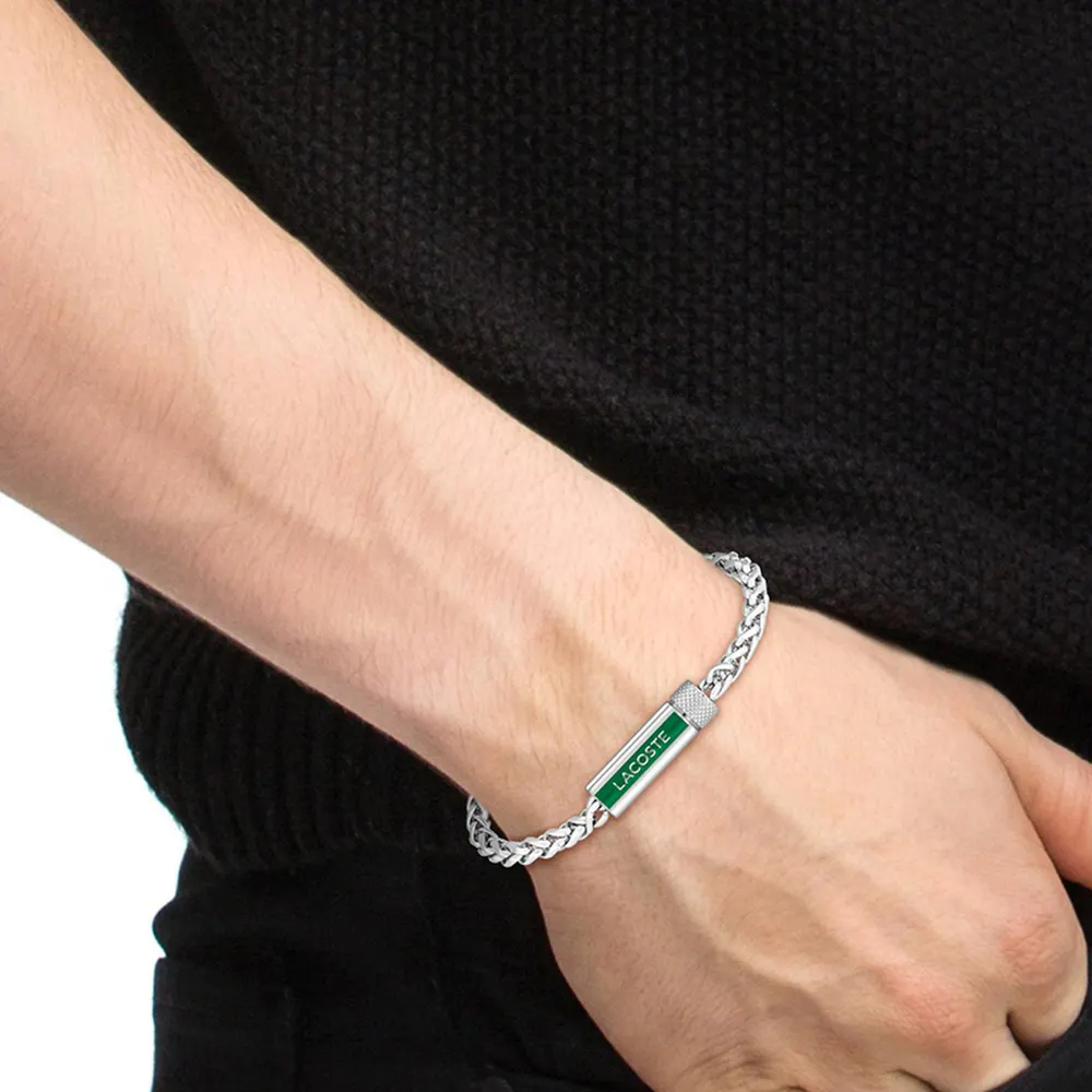Lacoste Lacoste Mens Spelt Stainless Steel Bracelet detail 3