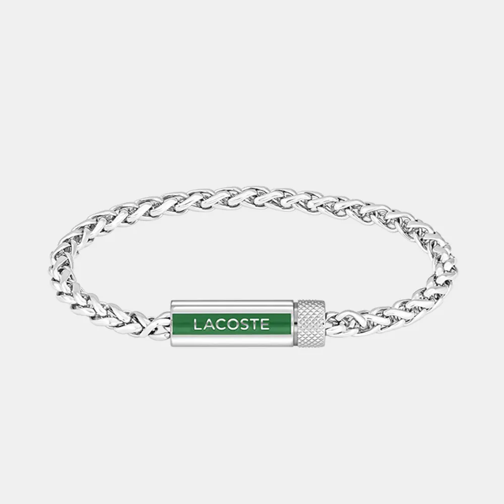 Lacoste Lacoste Mens Spelt Stainless Steel Bracelet